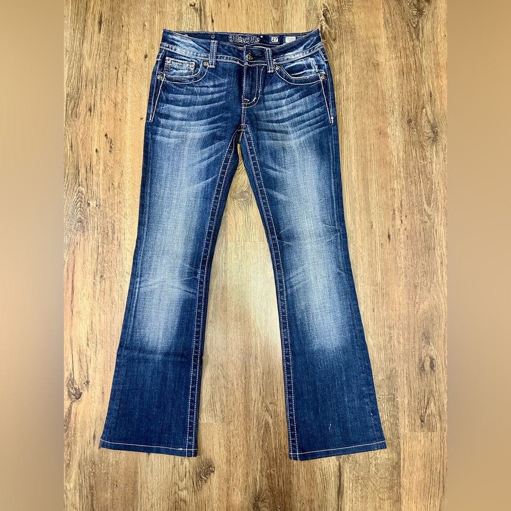 Miss Me Low Rise Boot Cut Jeans Size 27